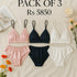Pack of 3 - Soft Silk Bralette & High-Waist Panty Set