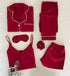 Blush Whisper – 6-Piece Luxury Silk Sleepwear Ensemble