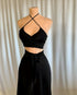 (30%) OFF - Luxury Silk Halter Wrap Midi Dress