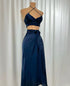 (30%) OFF - Luxury Silk Halter Wrap Midi Dress - Elegant and Versatile Evening Wear