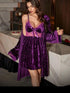 Velvet Spell: Luxe Robe & Lace Slip Duo