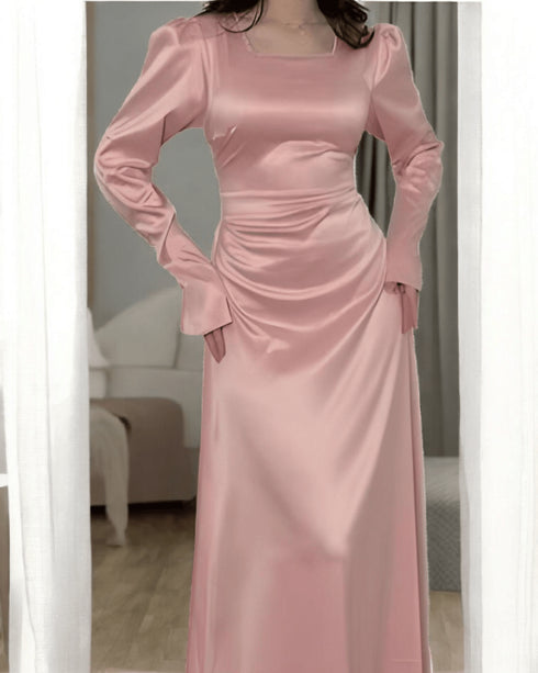 Elegant Satin Long Maxi Dress