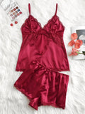 (30%) OFF - 2pcs - Lacy Cami Shorts