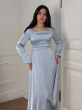 Elegant Satin Long Maxi Dress – Timeless Grace and Style