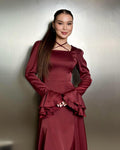 Elegant Bell Sleeve Maxi Dress